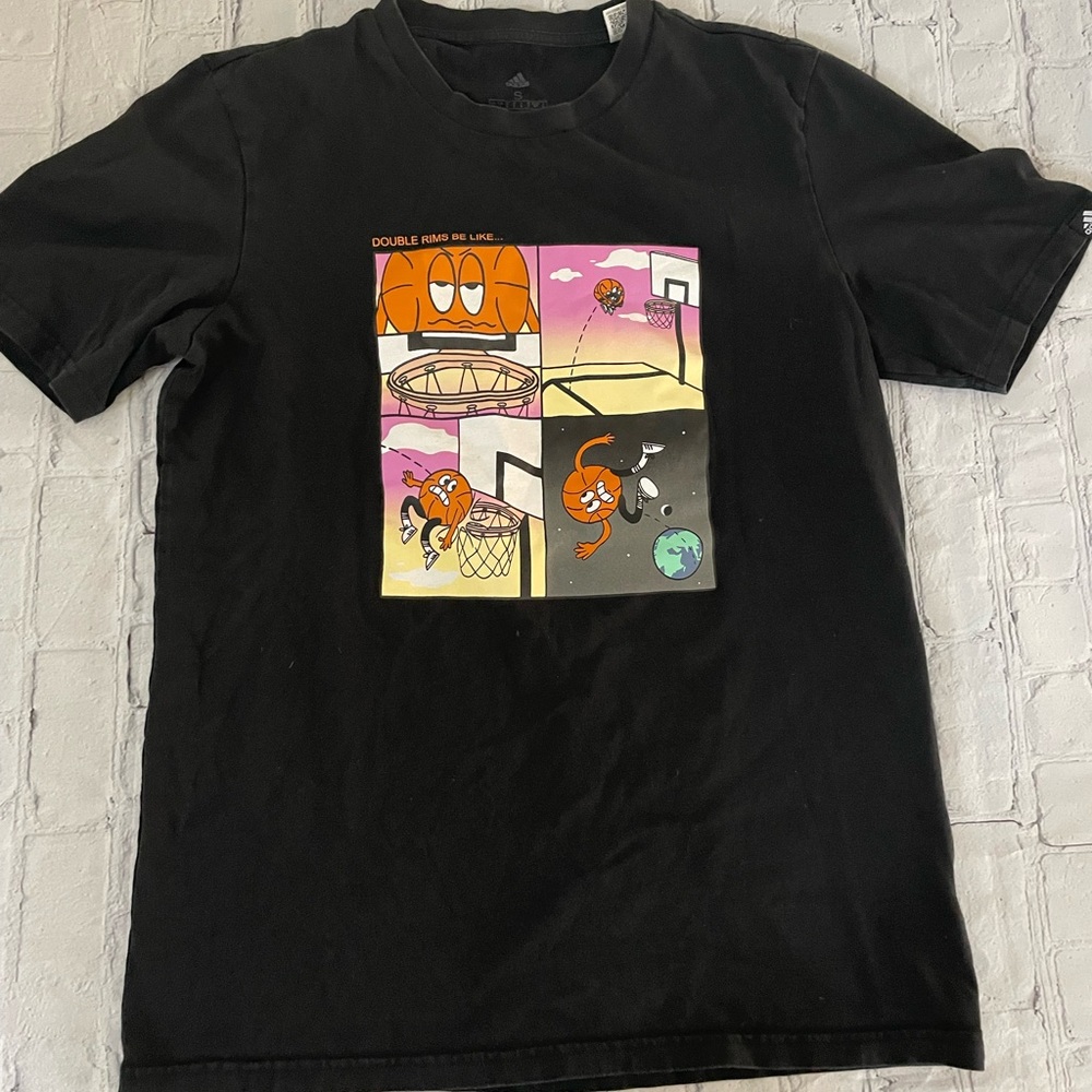 Men’s Adidas Small Black Basketball Tshirt